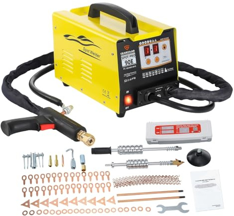 GEARFLOW 220V 3800A 7 Modes Spot Welder Dent Puller, 3KW Car Body Dent Repair Kit, Digital Operation Panel, Small Welding Spot, Efficient Radiator, with 2 Welding Guns