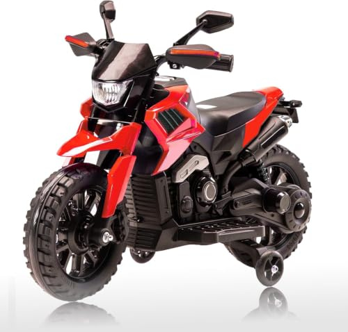 Garvee Moto Elettrica per Bambini 6V con Ruote Stabilizzatrici