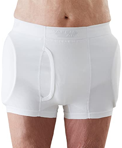 SAFEHIP AirX Men’s Hip Protector Briefs Fall Injury Prevention Hip Support for Elderly Seniors, Breathable, Skin-Friendly and Comfortable, Clinically Proven (XLarge 44-56 inches)