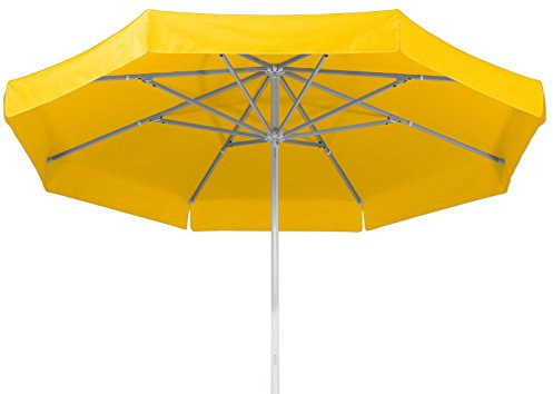 Schneider Sonnenschirm Jumbo, gelb, 400 cm rund, Gestell Aluminium, Bespannung Polyester, 15.3 kg