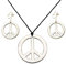 W WIDMANN MILANO Party Fashion 7897H - Hippie Set, Kette mit Ohrringe, Peace, Flower Power, Schmuck, Mottoparty, Karneval