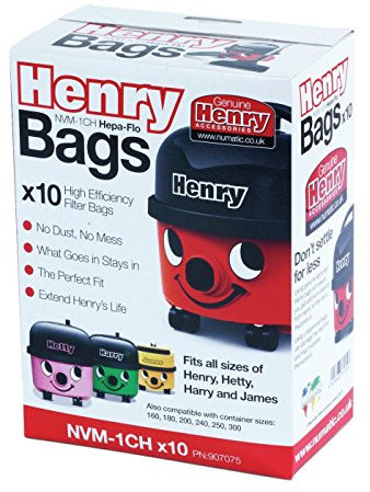 Lot de 10 sacs d'aspirateur Hetty Hetty Hetty Cleaner Hepa HEPA NVM-1CH 604015