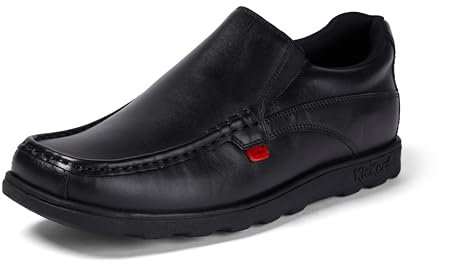 Kickers Men's Fragma Slip Black Leather Shoes, 11 UK