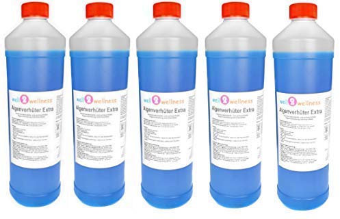 Pool Algenverhüter + Algenvernichter Extra 'Blue' 5 x 1,0 l - hochkonzentriert + schaumfrei