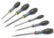 Stanley FatMax Schraubendreher/Schraubenzieher-Set, 6-teiliges Set bestehend aus PH1, PH2, 3/4/5.5mm und T25, mit Diamantspitze, Klinge aus Qualitätsstahl, Drei-Komponenten-Handgriff, FMHT0-62062