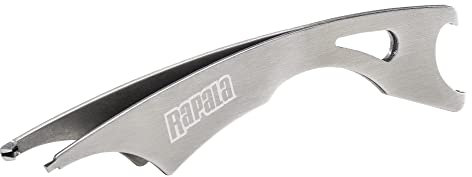 Rapala - Pince de Pêche RCD Mini Split Ring Tool - Matériel de Pêche en Acier Inoxydable - Article de Pêche pour Mini Anneaux Brisés - Légère et Ergonomique - Décapsuleur Intégré - 8cm - Gris