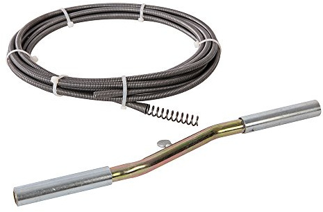 Silverline Tools 966815 4.75 m Drain Auger with Sliding Crank Handle - Grey