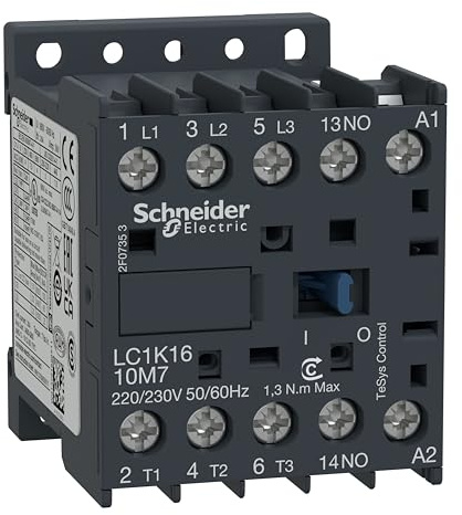 Schneider Electric TeSyS K Schütz 230V ac-Spule, 3-polig, 690V ac / 20 A 230V ac 4 kW 3 Schließer Motorsteuerung