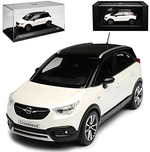 Kyosho Opel Crossland X SUV Weiss mit schwarzem Dach Ab 2017 1/43 i-Scale Modell Auto