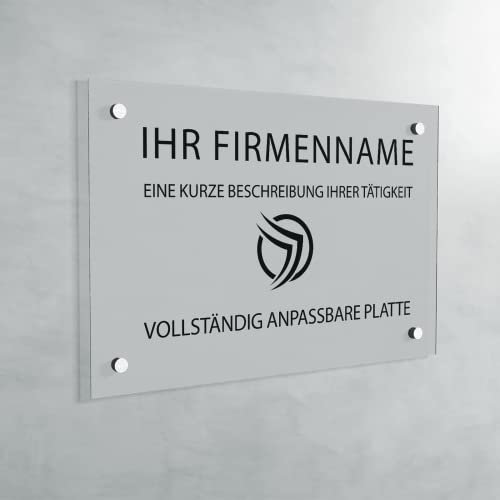 PVC-Türschild - Gravierte Platte zum Anpassen - Anpassbare Abmessungen - 21 Farben (Gris mat - Mattgrau)