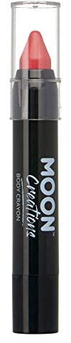 Moon CreationsCrayons pour le corps en bâton de peinture pour le visage | Peinture pour le visage résistante à la sueur et à l’eau | Sans cruauté | Pour enfants, adultes, Halloween, rose vif, 3,5 g