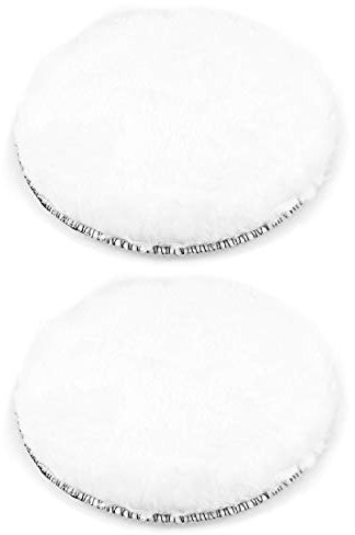 sourcing map 6 Wool Polishing Pad Hook and Loop Buffing Wheel for Orbital Polisher Buffer 2 Pcs