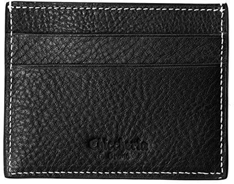 Chiccheria Brand Portemonnaie |Leder | Kartenhalter | Herren | Schwarz | Made in Italy | Bekannt aus GQ