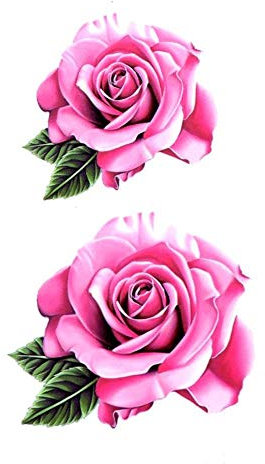 EROSPA® Tattoo-Bogen temporär/Sticker - Rose Blume Flower - Wasserfest