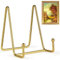Mocoosy 4 Inch Plate Stands for Display- Gold Iron Easel Plate Holder Display Stands Metal Frame Holders for Photo, Pictures, Decorative Plate Dish and Tabletop Art-2 Pack