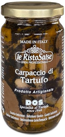 Carpaccio di Tartufo 190g - Tartufo a fette pronto all’uso - Utilizzato nei ristoranti e da cuochi Professionisti - Prodotto Artigianale Umbria - Made in Italy