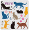FINGERINSPIRE Katzen Malschablonen 30x30cm Schmetterling Katzenpfote Schmetterling Fische Stencil, Kunststoff Quadratisch Wiederverwendbar Schablonen zum Malen auf Holz, Boden, Wand und Stoff