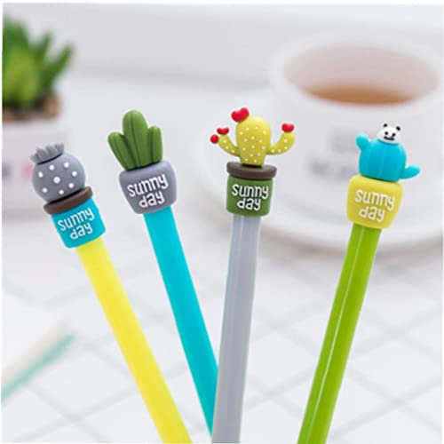 Onsinic 4 Stücke Kawaii Kreative Süße Kaktus Stift Marker Neutral Gelst Student Stationery Schule Bürobedarf Lernpapier