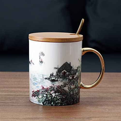 Mugs à infusion Porcelaine buvage os chine tasses chinois traditionnelle art ancienne encre peinture tasse de thé tasse orientale culturelle Matériel: Céramique Meilleur Cadeau