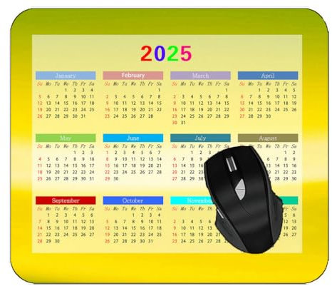 Gaming Mouse Pad 2025 Year CalendarRainbow Light Shine Lines Custom Gaming Mouse Pads with Designs