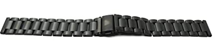 System-S Armband 20 mm aus Metall für Samsung Galaxy Watch 4 Smartwatch Schwarz