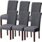 KELUINA Moderne Stuhlhussen 1er/2er/4er/6er Set, Stretch Stulhhussen Schwingstuhl Elastisch Abnehmbarer Waschbarer Universal Stuhlbezug für Hotel Bankett Hochzeit Party Deko (Dunkelgrau,6 Stück)