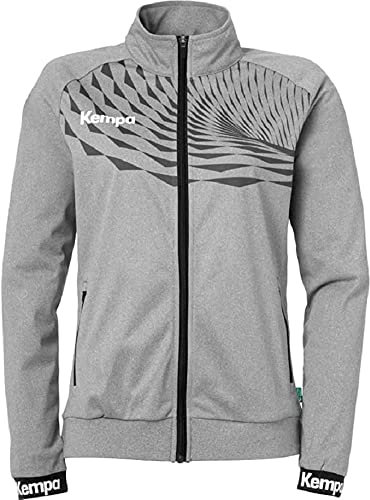 Kempa Damen Wave 26 Poly Jacket Women Mädchen Sport Fußball Trainingsjacke Sweatshirt Sweatjacke, Dark Grau Melange/anthra, S EU