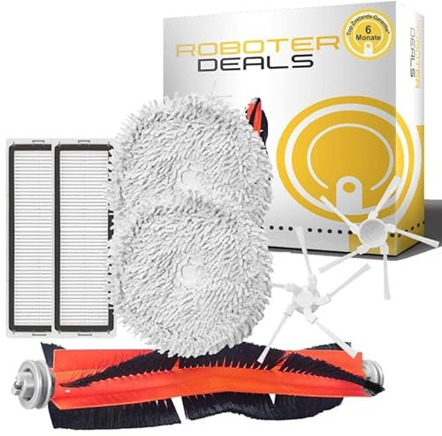 Roboter Deals - Zubehör Set, Ersatzteile Kit für Dreame bot W10 u. W10 Pro (2X Pad, 2X Seitenbürste, 2X Filter, 1x Hauptbürste) 100% geprüfte Passgenauigkeit, dichtes Mikrofaser, höchste Qualität.