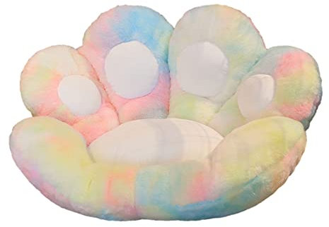 Povanjer Katzenpfoten-Sitzkissen - Pfotenabdruck-Kissenauflage | Weiches Stuhl-Bodenkissen, süßes Kissen, großes Sitzkissen, Wohnkultur für Büroangestellte, Kinder, Freundin, Geschenk, Katzennest