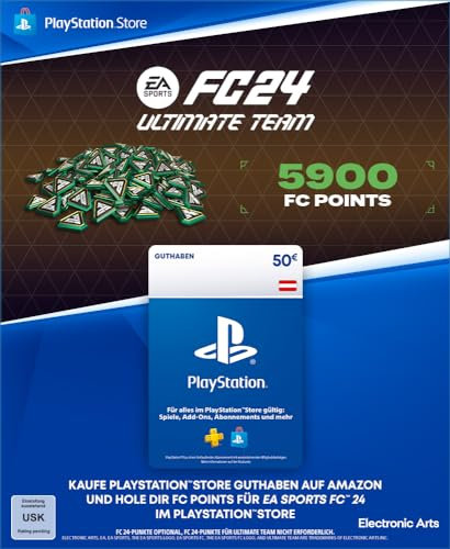 50€ PlayStation Store Guthaben für EA SPORTS FC 24 Ultimate Team | FC Points | österreichisches PSN Konto