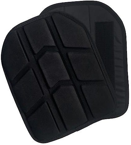 Lot de 2 coussinets en mousse EVA pour support de plaque - Gilet de protection interne tactique - Accessoire d'équipement souple - Fermeture Velcro - 2 pièces (noir)