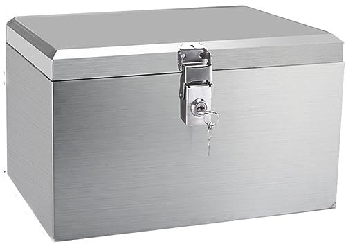 PQPQLI Universal baúl de Moto Grande Capacidad 42L, Caja de Cola de Acero Inoxidable, impermeabile/Antirrobo, Maleta Moto para Almacenamiento Casco