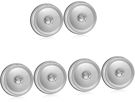 BESTonZON 6 Pcs grill cover flattop grill universal lids universal pan lid plate covers to keep food warm dome plate covers metal basting cover Stainless steel Steak Cover for Hotel barbecue