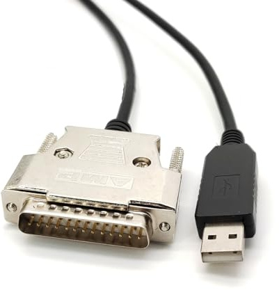 GXMRHWY Cable de impresora paralelo USB FTDI a DB25 USB con chip FTDI macho a DB25 macho, cable de puerto serie de 1,8 metros