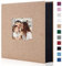 Miaikoe Fotoalbum 10x15 400 Leinen Album Slip in für Familie Hochzeitstag Album Buch Holds 400 Vertikale 10x15cm Fotos Khaki