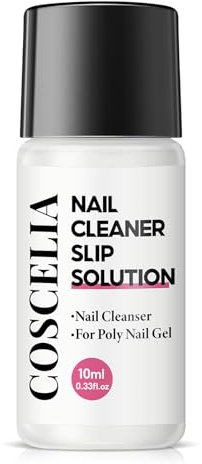 COSCELIA Poly Nägel Gel Slip Solution, Quick Nagel Slip Solution Liquid Nail Gel Builder Liquid für Nail Art DIY 10ml