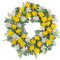 Arborus Spring Wreaths for Front Door 55cm Yellow Daisies Artificial Flower Wreath Fake Green Wreath Silk Floral Summer Wreaths for Home Farmhouse Window Wall Wedding Decor