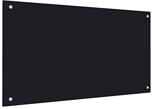 Iiaky Protección Salpicaduras Cocina Vidrio Templado Negro 90x50 cm Cubre VitroceráMica Cristal Templado Antisalpicaduras Cocina
