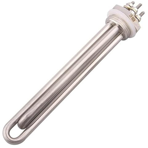 AIICIOO Edelstahl-Heizelement DIY 12V 600W heizstab tauchsieder für heizung 1 Zoll 33.2mm mit Silikonring