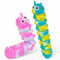 MIJOMA Fidget Pop N' Stick Raupen 2er-Set – Bunte Fidget-Tiere mit Saugnäpfen & Pop-Elementen – Sensorikspielzeug für Kinder & Erwachsene, Zufallsauswahl