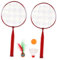 ADOCARN 1 Satz Badmintonschläger mit Bällen Badmintonschläger für Rosa Zufällige Farbe