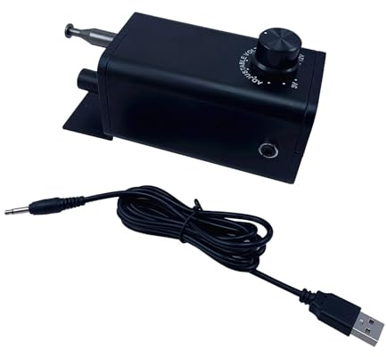 Tasofac Motore elettrico portatile USB con velocità regolabile 8 – 20 giri/min, 5 – 12 V, potente motore rotabile automatico, per campeggio, cucina, barbecue