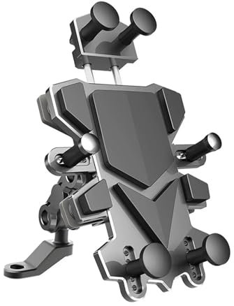 HJTEDHE Soporte Smartphone Motorcycle Phone Mount 360 Rotation Bicycle Scooter Phone Clip High Performance Anti Slip Bike Phone Holder(Black a)