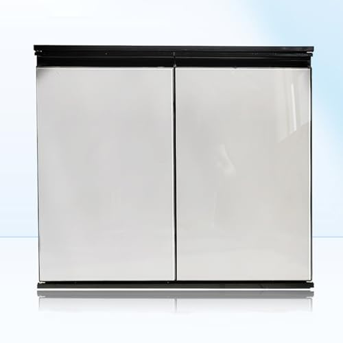 Koncey Schranktüren Nach Maß, Schranktür mit Aluminiumrahmen, Kein Bohren Erforderlich, Möbelelemente Gehärtetem Glas Schrank Tür, Wasser-und Staubdicht