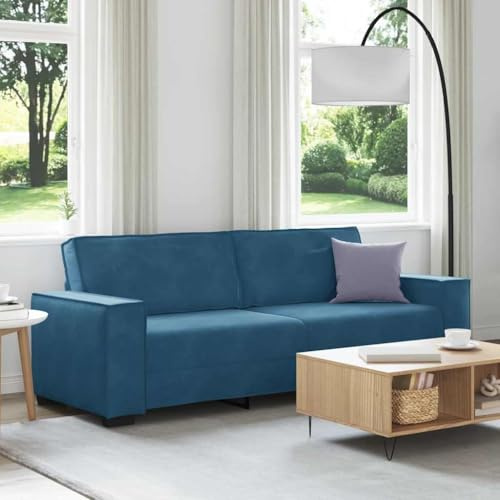 WEMYUFURN Velvet 3-Sitzer Sofa mit Holz-Metall-Gestell für Wohnzimmer und Büro – Weiche Polsterung, Breite Armlehnen, Robust und Stilvoll, Vielseitig Einsetzbar, Komfortabel und Stabil