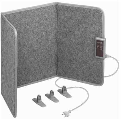 Faltbare Infrarot-Panel-Heizung – 165W Energiesparend – Heimarbeit Heizung für Unterschreibtisch – Infrarot-Heizpaneel mit 3 Heizstufen + Timer - Kalte Füße Heizung – Sparsam & Mobil