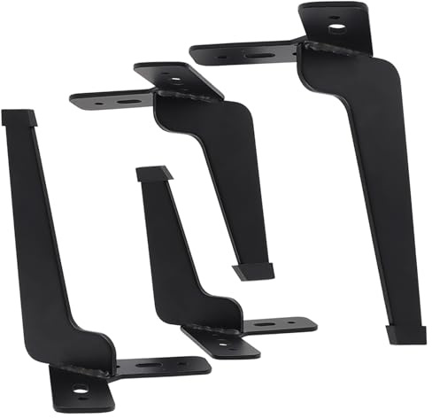 pingping1991 4 Stück Schwarz Möbelfüße,Ersatz Möbelbeine Metallschrankbeine Tischbeine Tv Lowboard Möbelfüsse für Schrank, TV-Schränke, Schubladen, Nachttisch