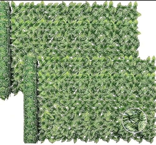 Sichtschutzwand aus künstlichem Efeu, Sichtschutzwandpaneel für den Garten mit Ranken- und Blätterdekor, UV-beständig, verdeckt unansehnliche Mauern und Zäune