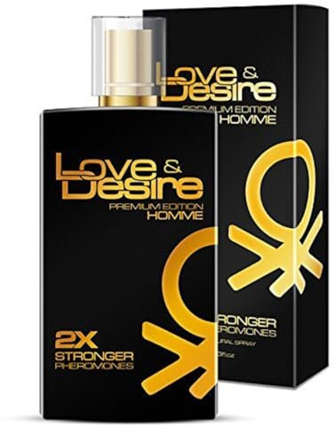 Love & Desire GOLD PREMIUM EDITION Pheromone für Männer 100ml FANTASTISCHE NEUE DUFT !!! Gewinnen Schöne Frauen- 4 Pheromones in 1 Perfume …