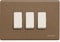 BTicino 503/3/BR Placca Magic, Bronzo, 3 Posti